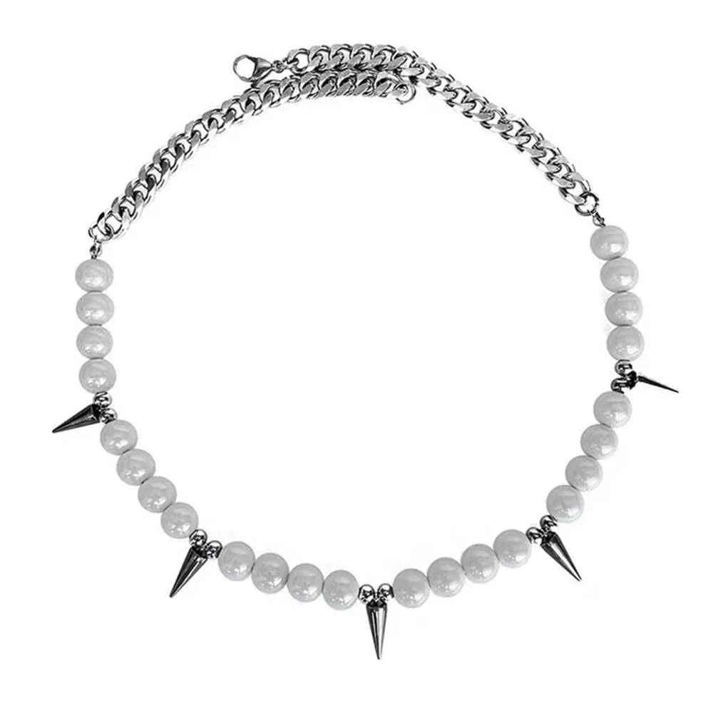 Reflective Punk Rivet Choker Necklace