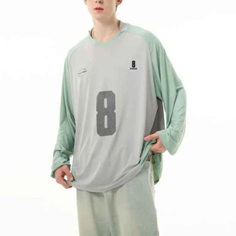 Vintage Green American Style Long Sleeve T-Shirt