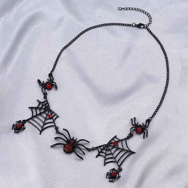 Gothic Festival Spider Web Chain Necklace