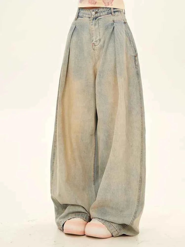 Retro Baggy Low Waisted Wide Leg Jeans
