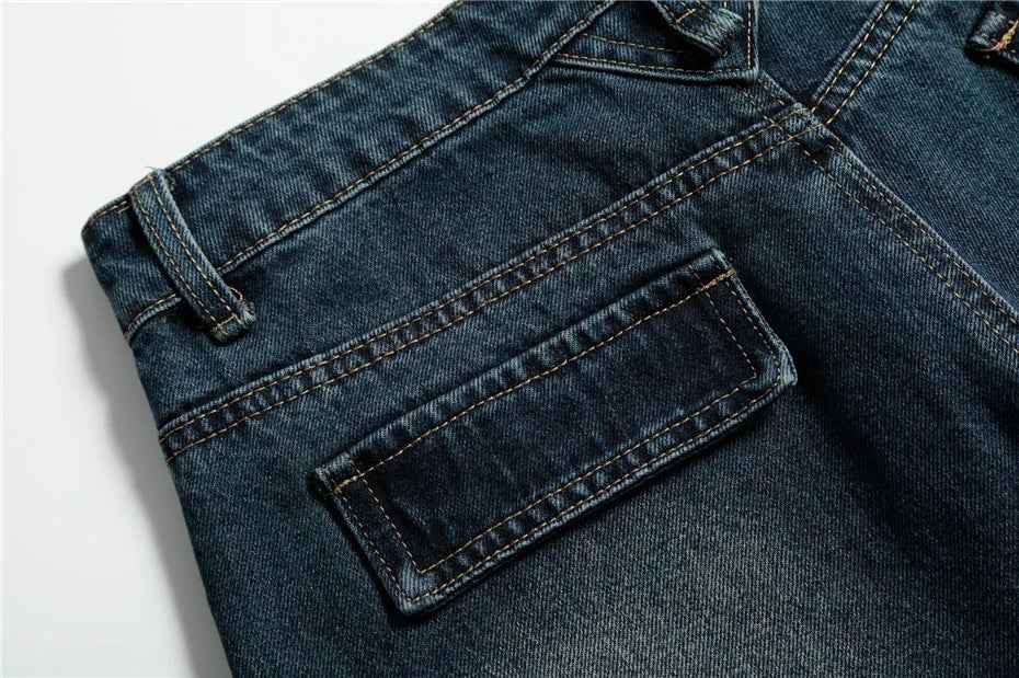 Trendy Streetwear Patchwork Baggy Wide Leg Jeans