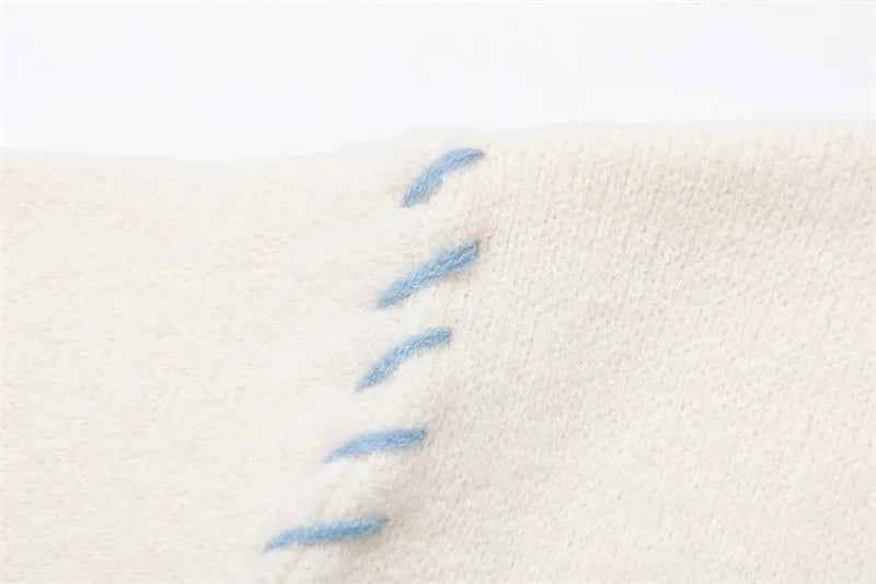 Y2K Cozy Bear Pocket Knitted Sweater
