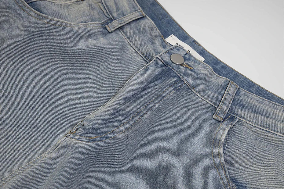 Rhinestone Denim Ripped Shorts