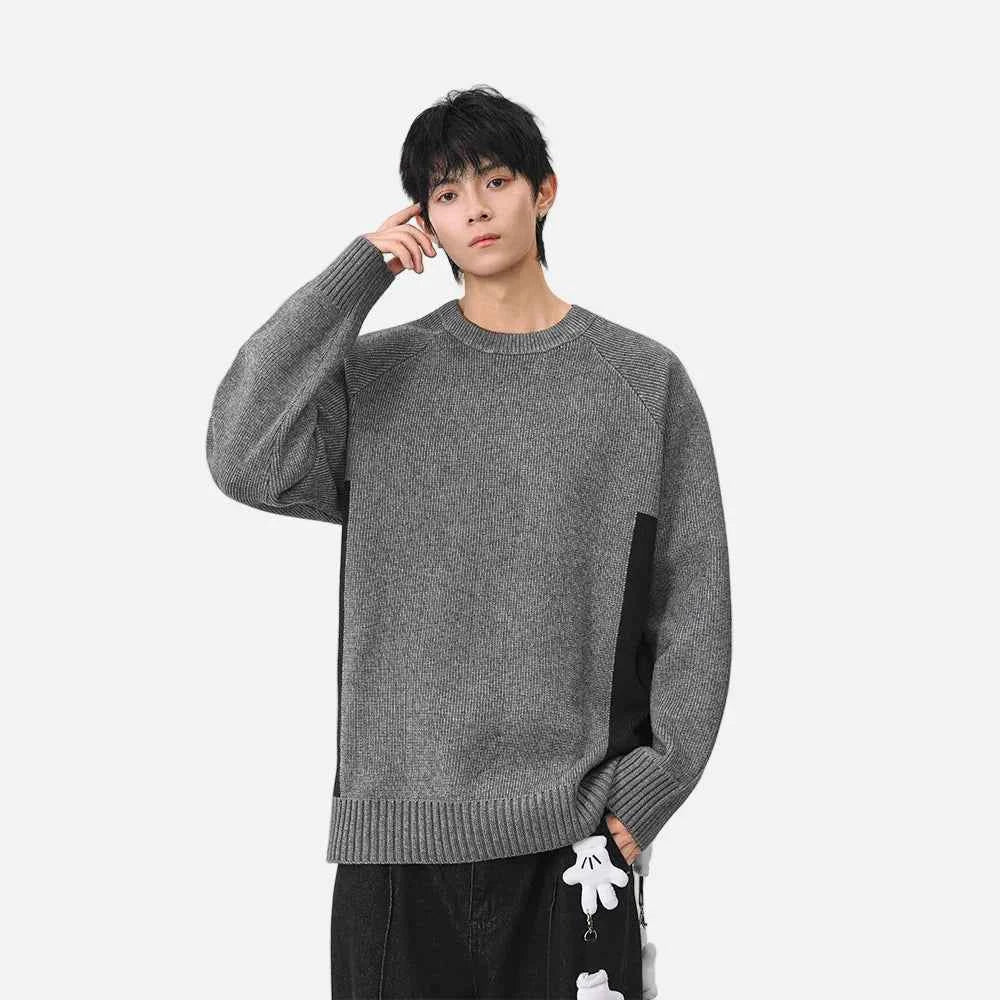 Stylish Crew Neck Knitted Jumper Sweater