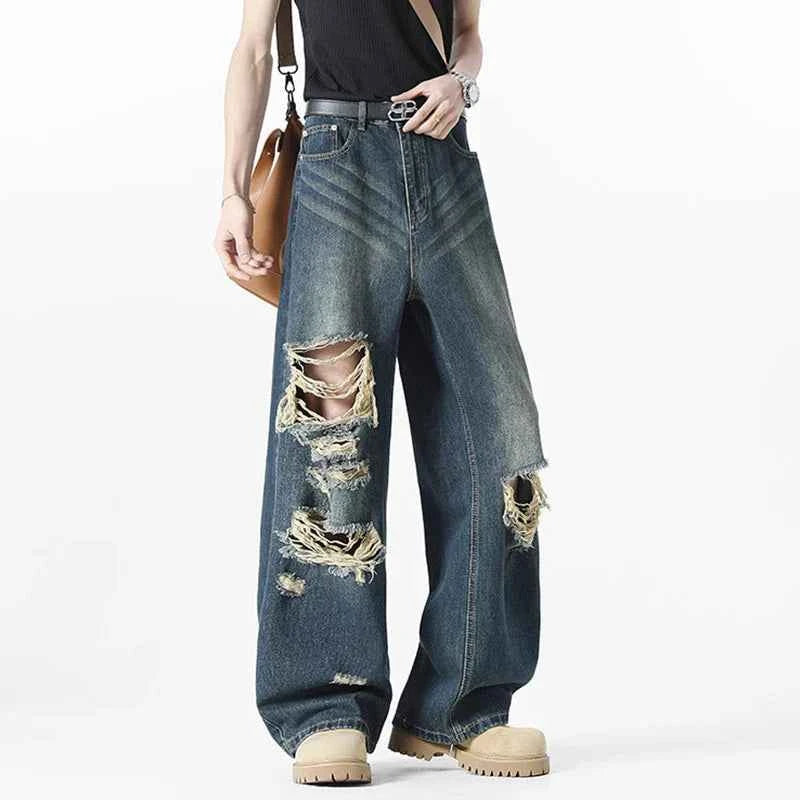 Durable High Street Vintage Denim Jeans