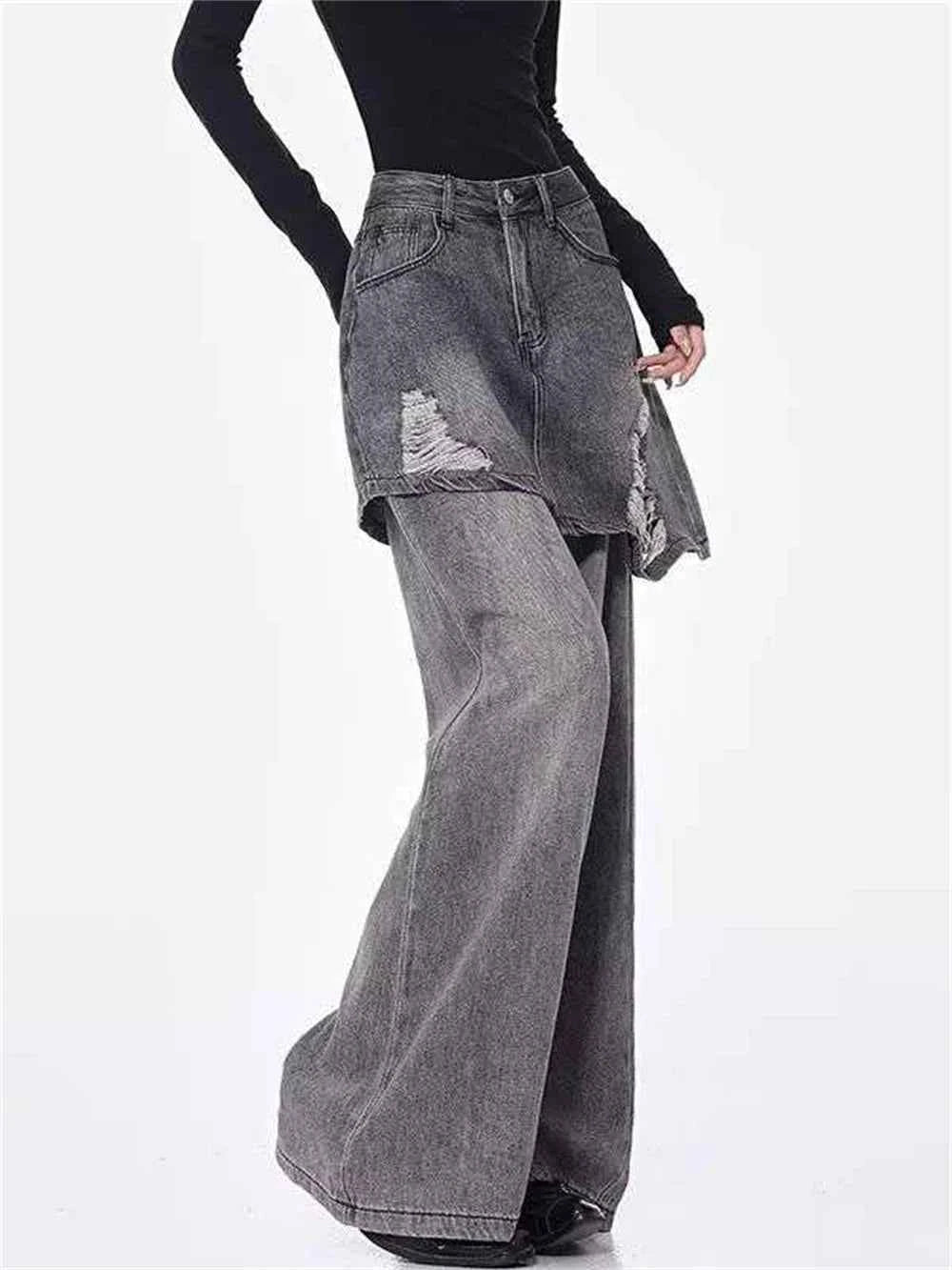 Patchwork Baggy Goblin Core Denim Jeans