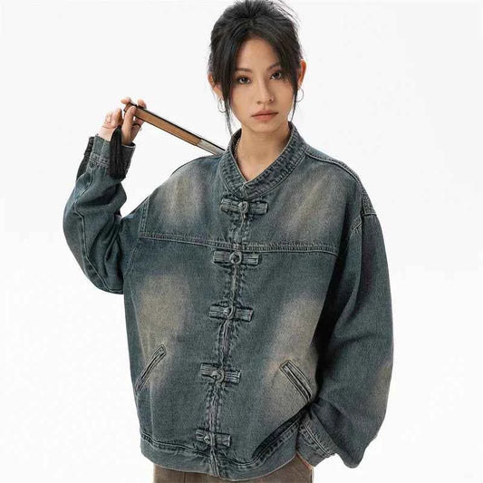 Women Comfort Blue Cotton Denim Jacket