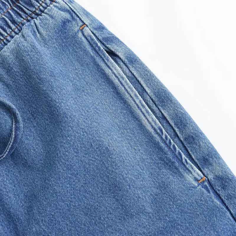 Versatile Lace-Up High Waist Denim Jeans