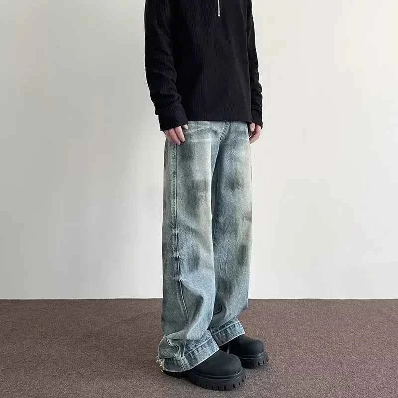 Distressed Vintage Cool Retro Denim Jeans