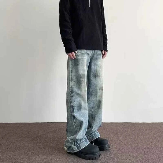 Distressed Vintage Cool Retro Denim Jeans
