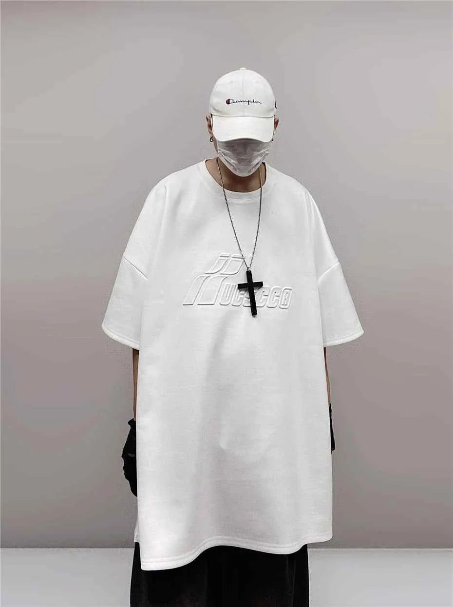 Embossed Suede Hip Hop T-Shirt
