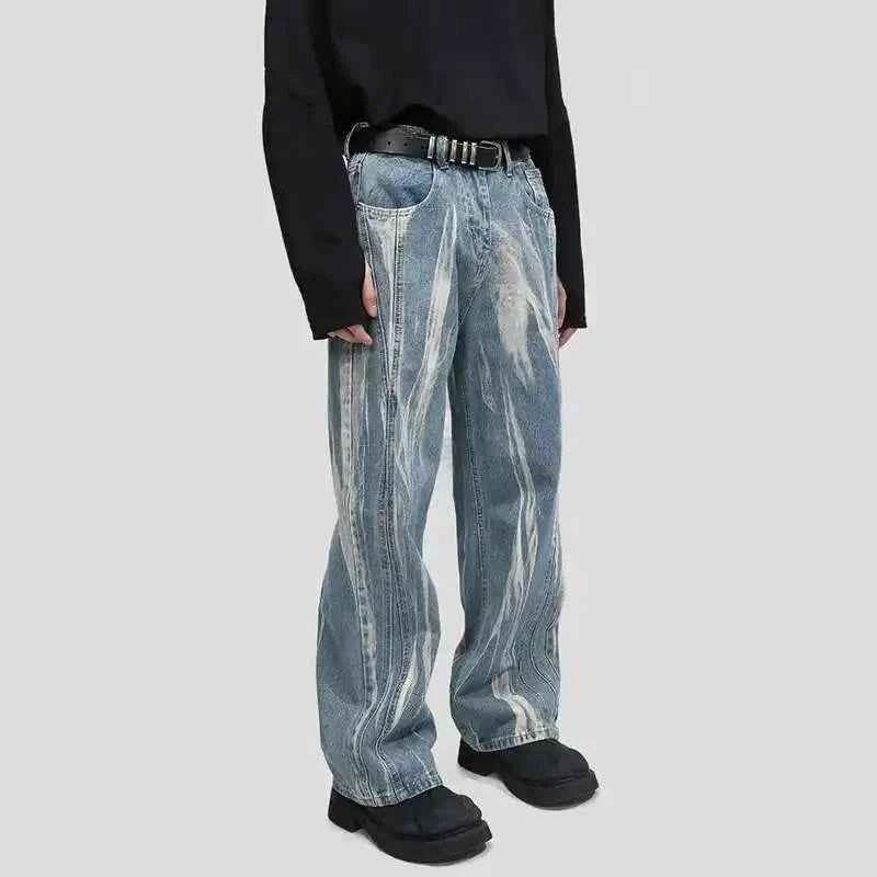 Trendy Tie-Dyed Baggy Comfy AF Jeans