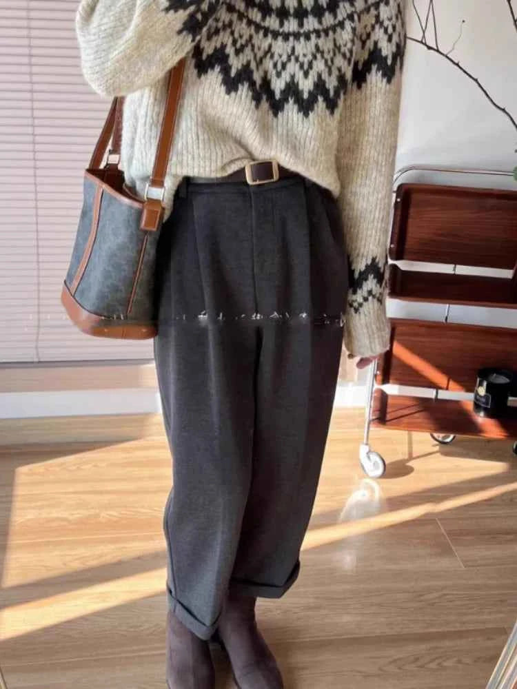 Soft Retro Fair Isle Knit Sweater