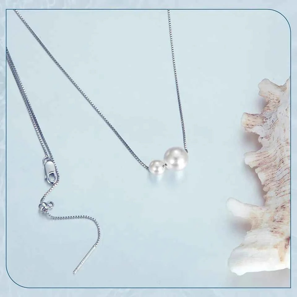 Dainty Gold Plated Pearl Pendant Necklace