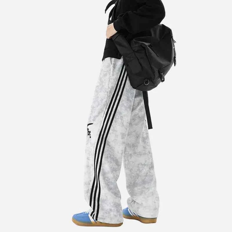Tie Dye Patchwork Hip Hop Wide Leg Sweatpants