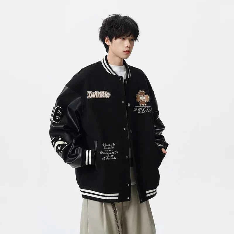 Autumn Embroidered Loose Baseball Varsity Jacket