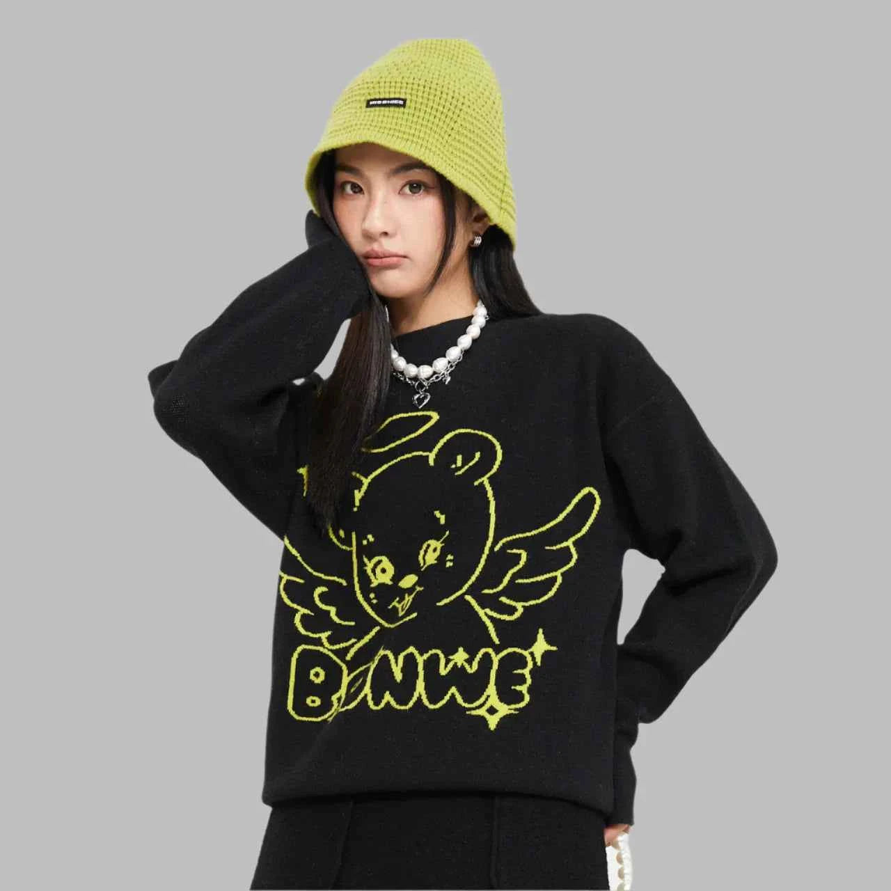 Women Stylish Cozy Jacquard Sweater