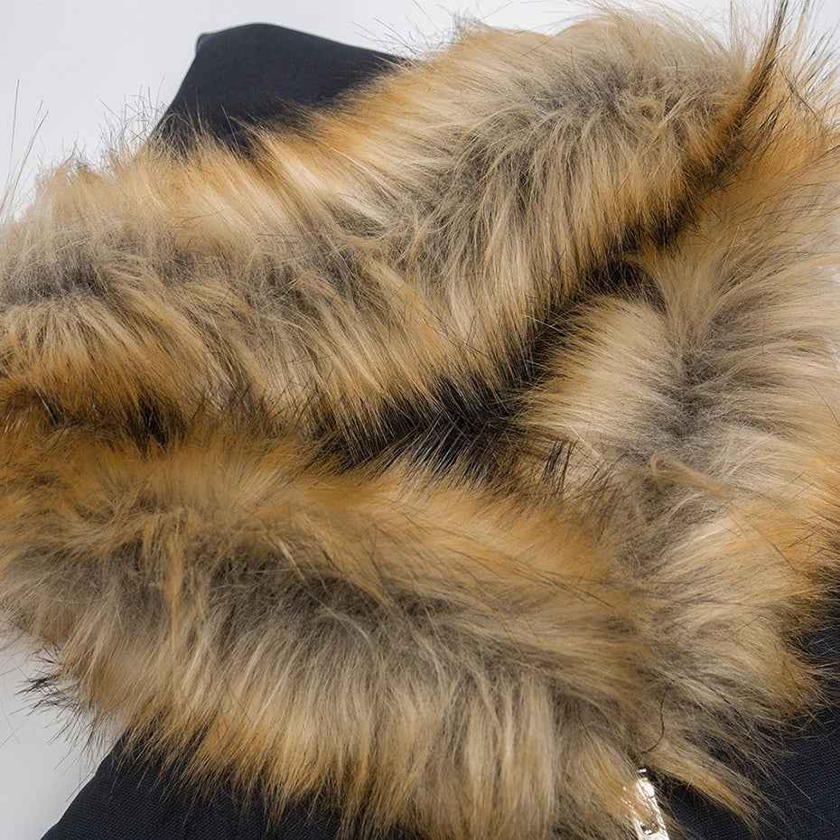 Winter Thick Fox Fur Collar Parkas Windbreaker Jacket