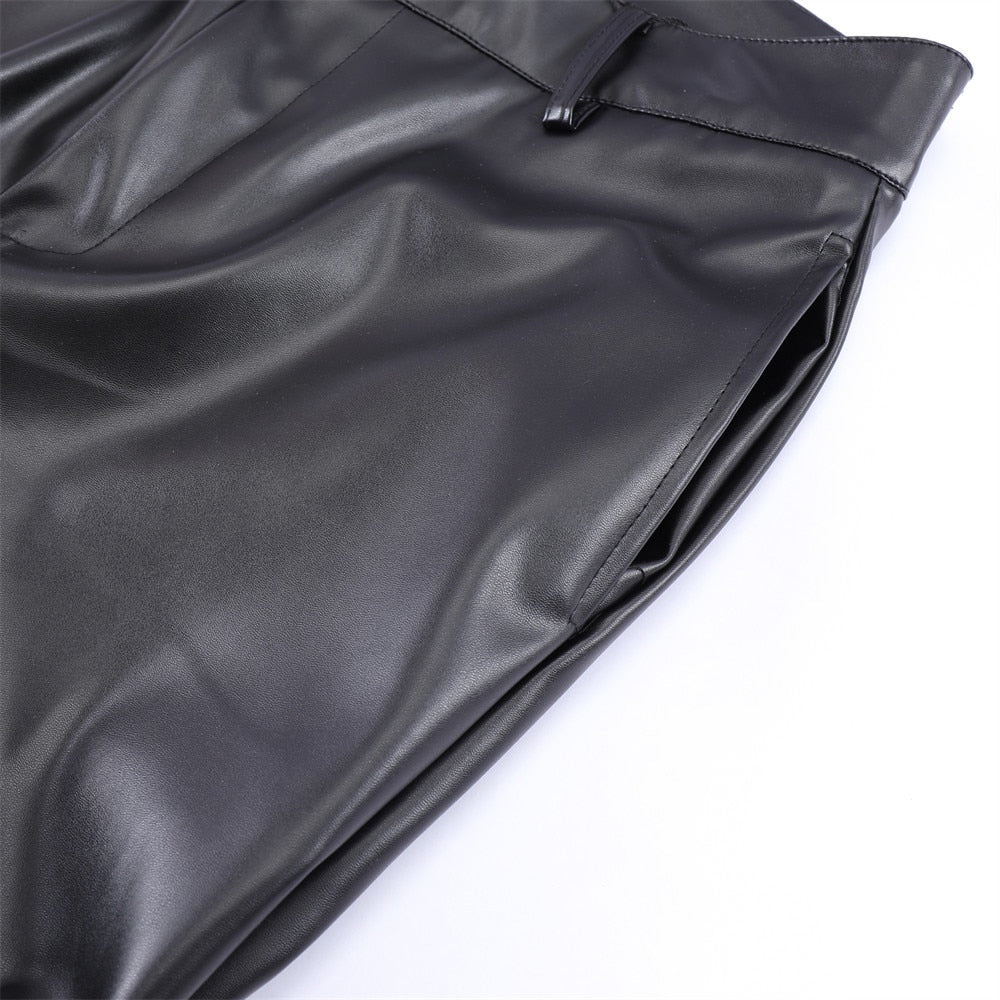 AV1 Black Leather Pants