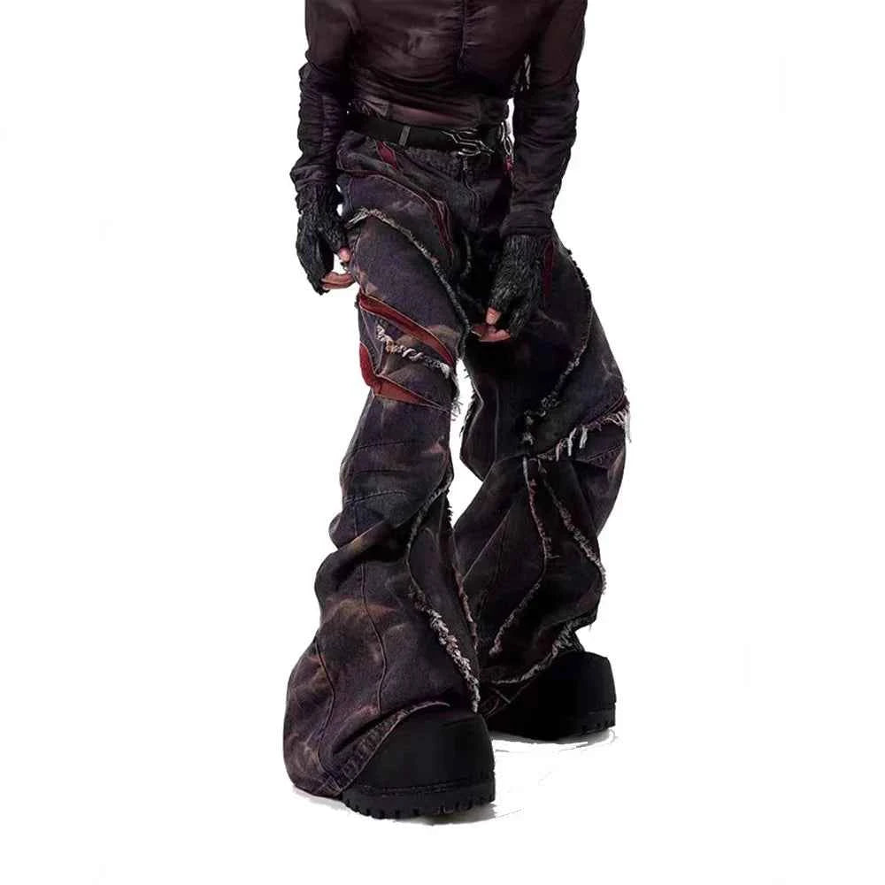 Heavy Industry Snowflake Stitch Mesh Jeans