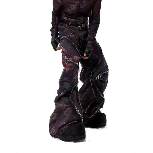 Heavy Industry Snowflake Stitch Mesh Jeans