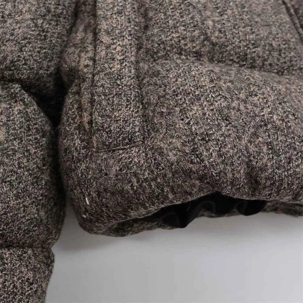 Elevated Comfort Thick Knitted Puffer Jacket
