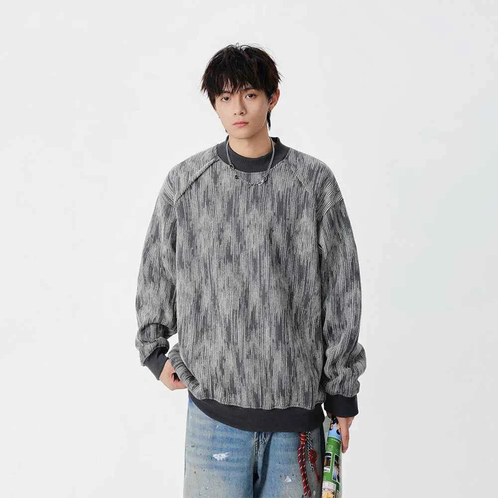 Cozy Textured Raglan Crew Neck Sweatshirt