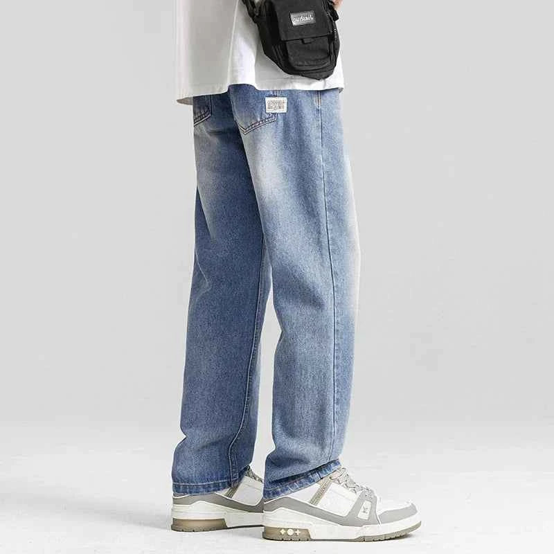 Loose Straight Streetwear Washed Denim Jeans
