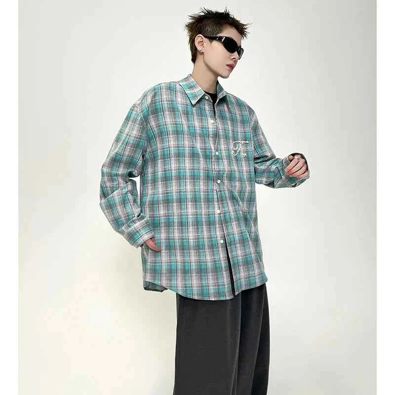 Premium Y2K Oversized Casual Stripe Button Shirt