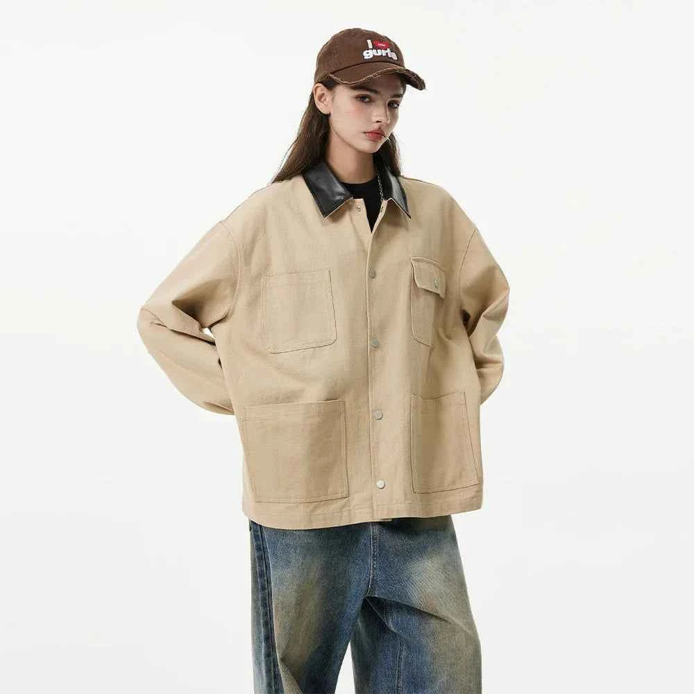 Streetwear Cool Windproof High Quality Cotton Patched Jacket