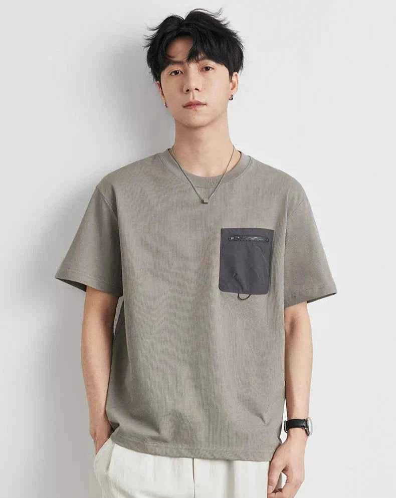 Men's Casual Summer Pocket Loose Fit T-Shirt
