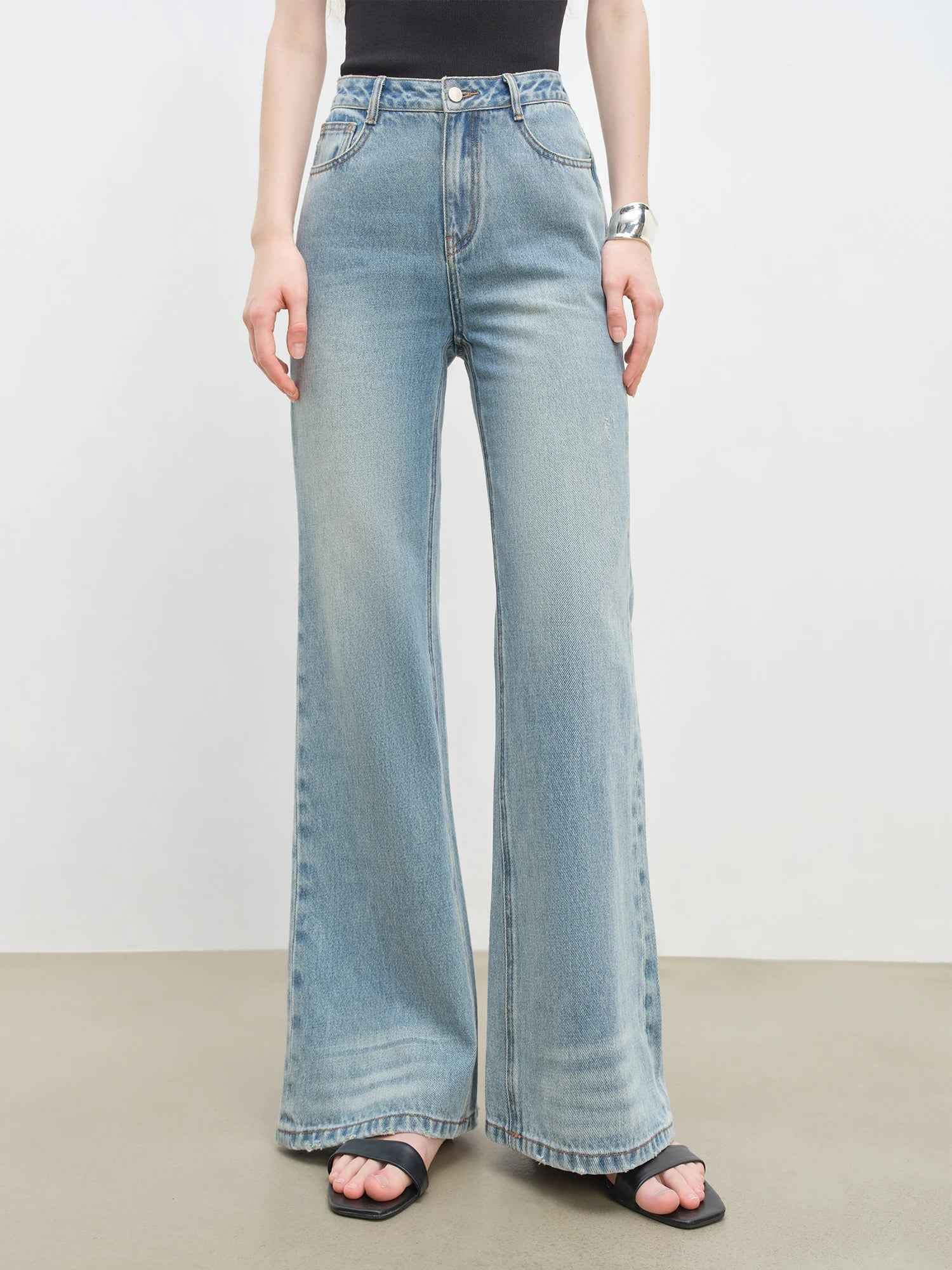 Flare High Waist Light Blue Jeans