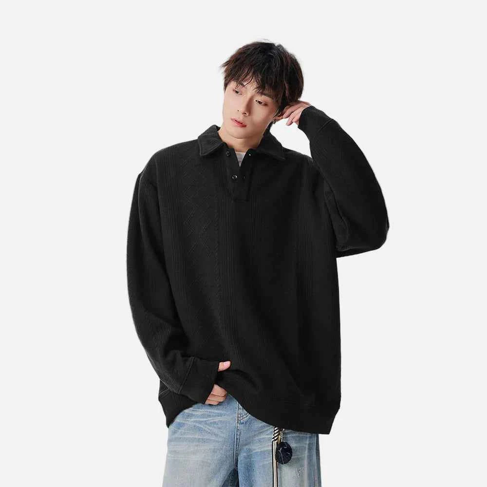 Winter Signature Hip Hop Polo Sweatshirt