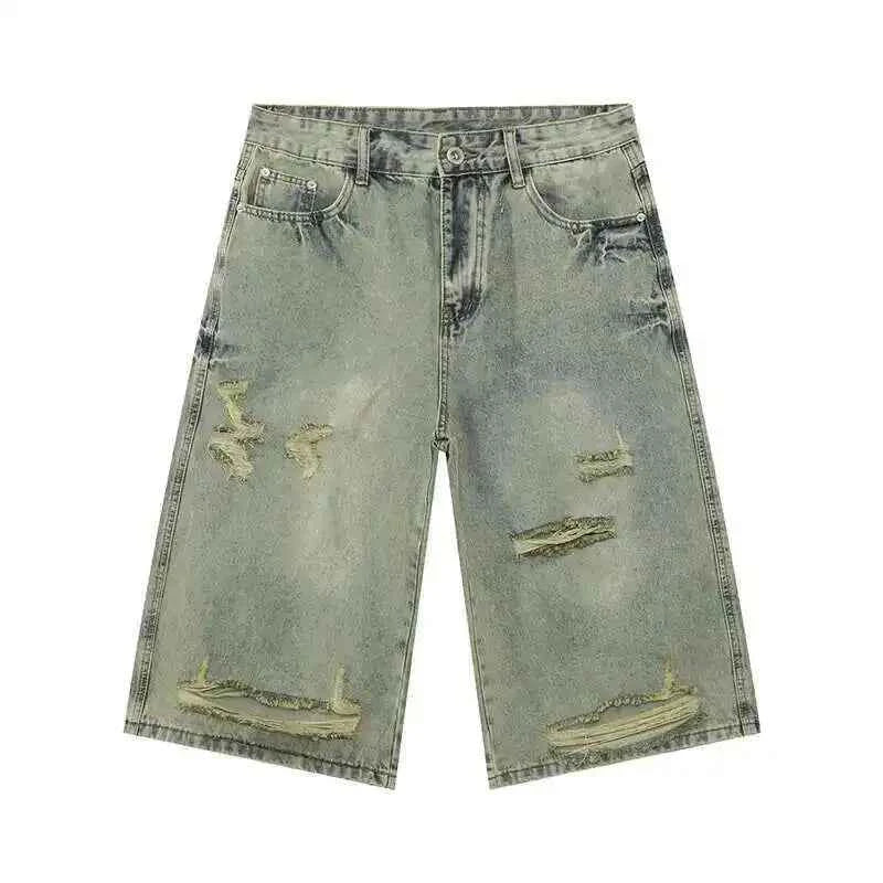 Breathable Vintage Ripped Knee Denim Jorts
