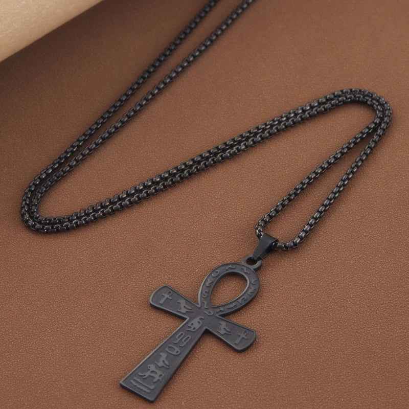 Retro Style Geometric Symbol Pendant Necklace