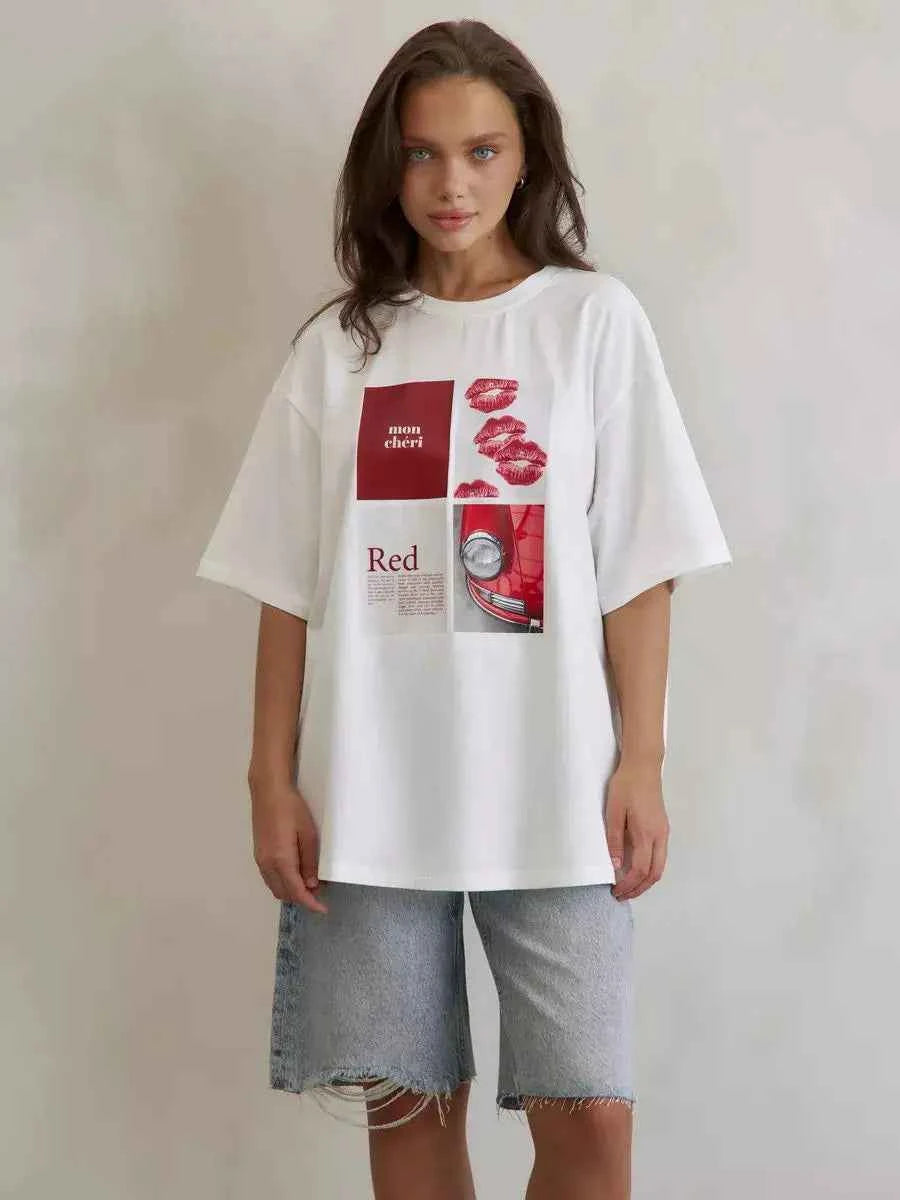 Y2K Women Retro European Style Design T-Shirt