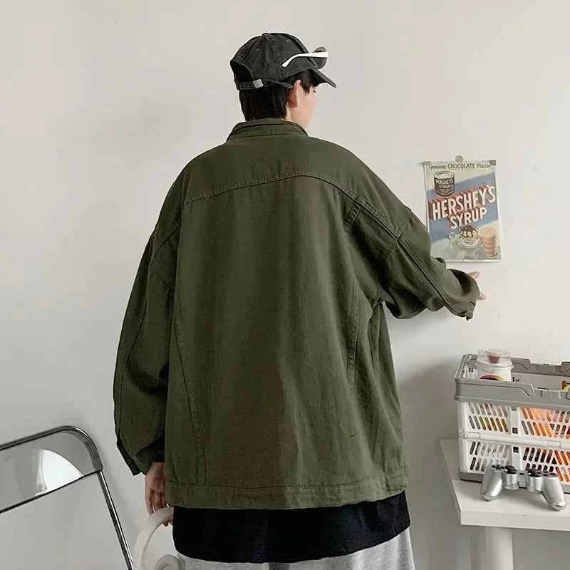 Classic Cozy Cool Green Korean Denim Jacket