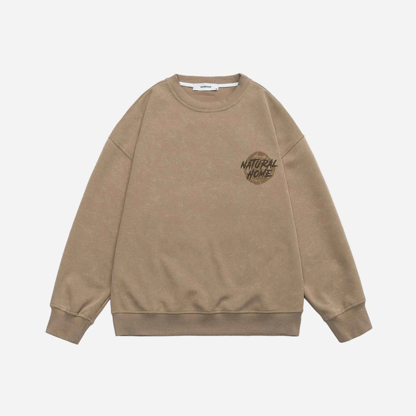 American Style Hip Hop Foam Print Sweatshirt