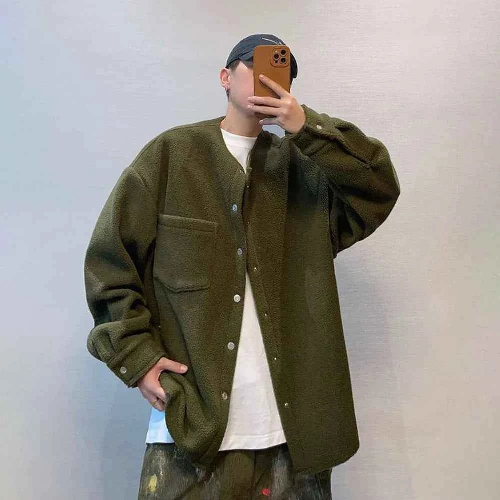 Faux Cashmere Polar Fleece Casual Jacket