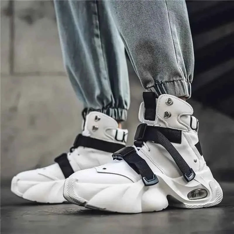 Side profile of Retro Chunky Platform Sneakers showing the 7cm thick sole