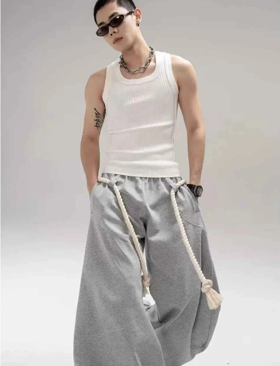 Thick Drawstring Loose Fit Sports Sweatpants