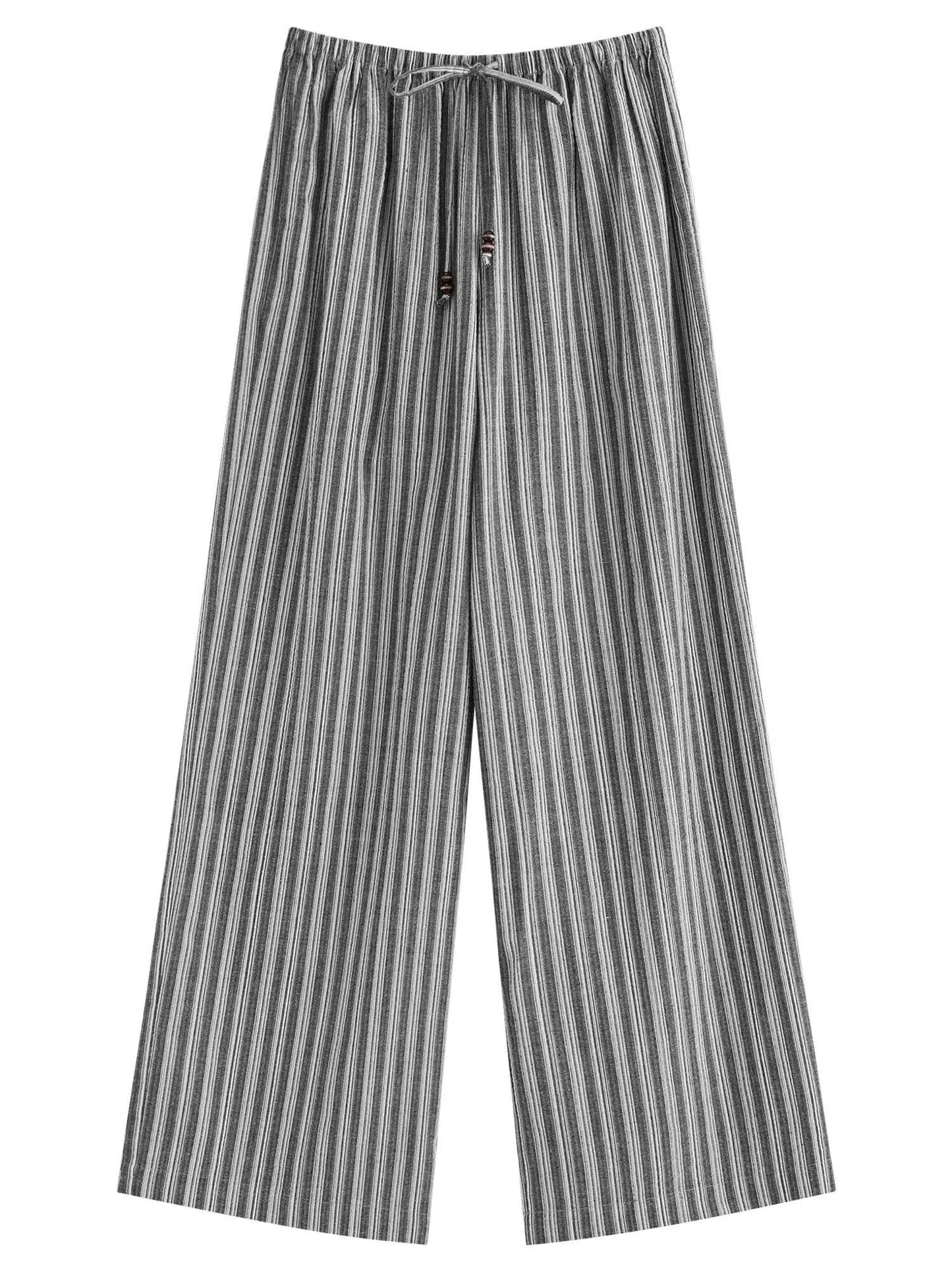 Versatile Loose Drape Striped Pants
