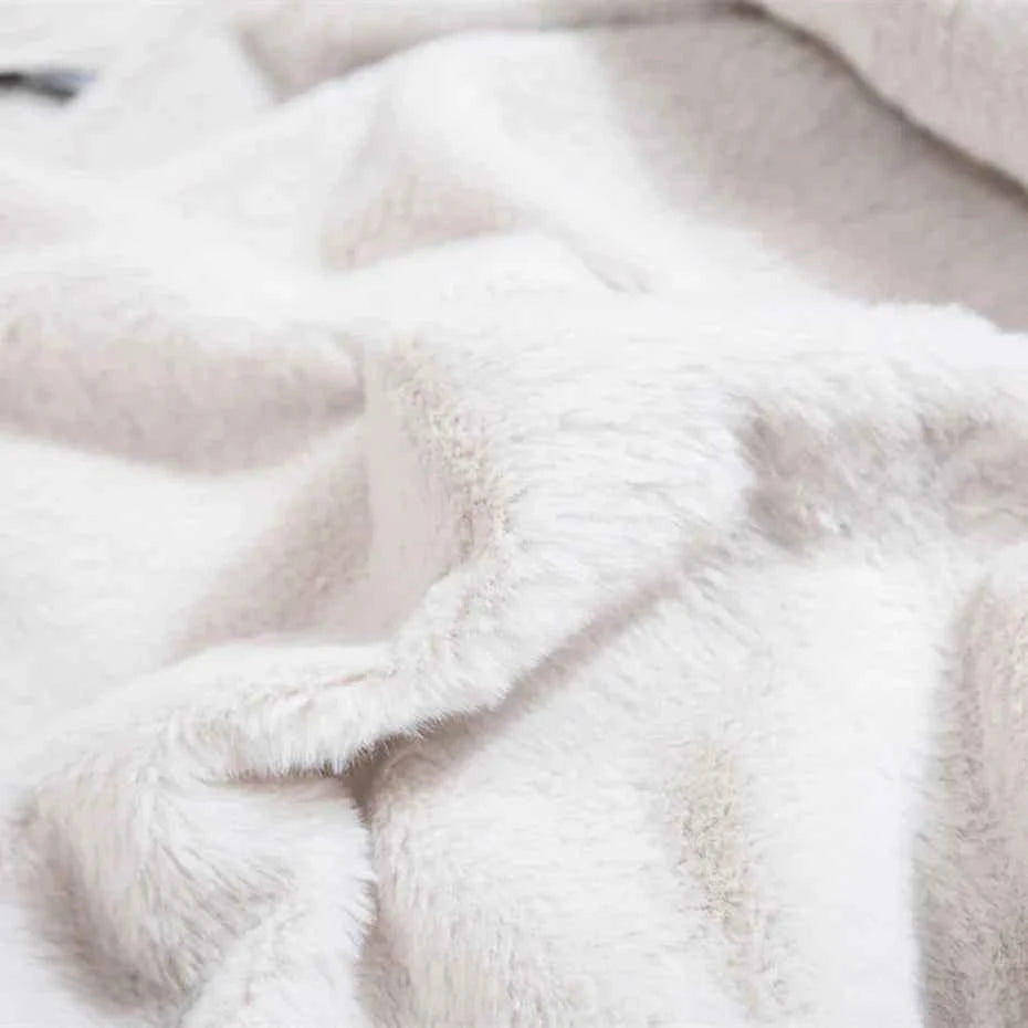 Plush Fleece Fur Collar Parkas Windbreaker Jacket