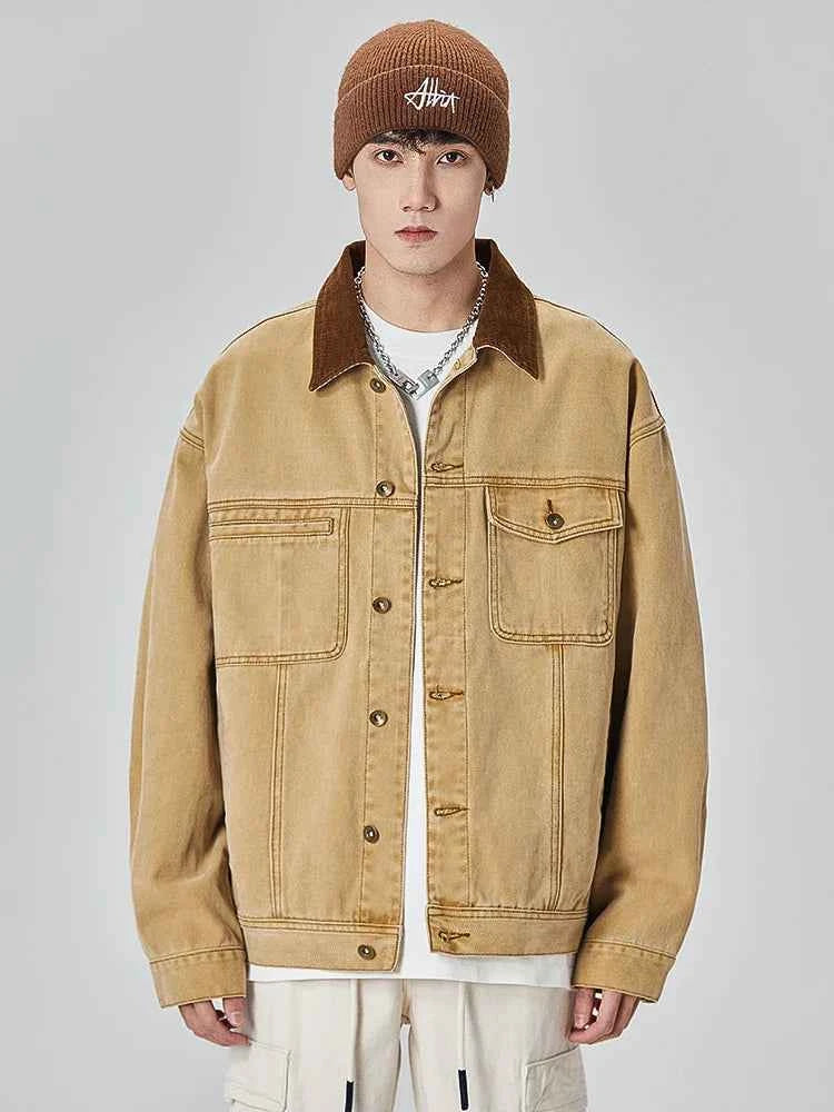 Y2K Vintage Washed Workwear Denim  Jacket