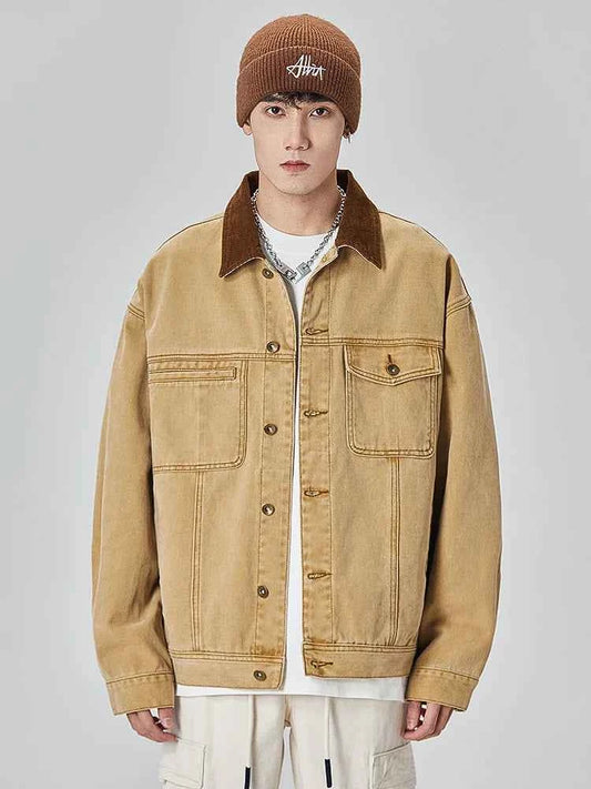 Y2K Vintage Washed Workwear Denim  Jacket