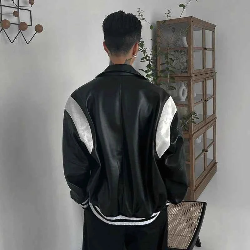 Retro Patchwork High Street Leather Varsity Jacket