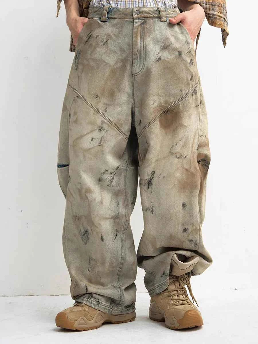 Streetwear Plush High Rise Wide Leg Jeans