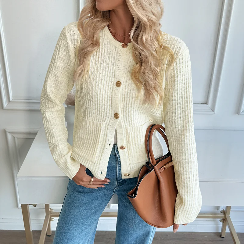 Cozy Button Front Knitted Cardigan - Luxuryurbanwear