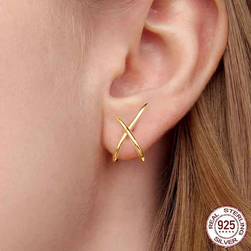 Cute Gold Plated Sterling Studs Silver Earring