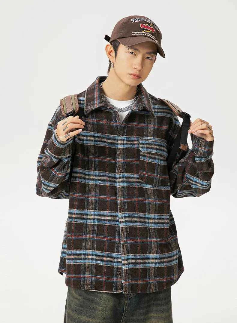 Versatile Plaid Casual Long Sleeve Shirt